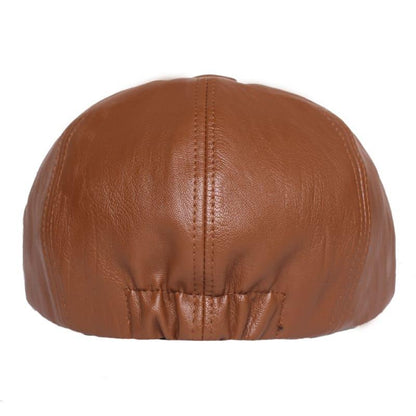 Blackpool Leather Newsboy Cap – Vegan Leather 8 Panel Classic Hat