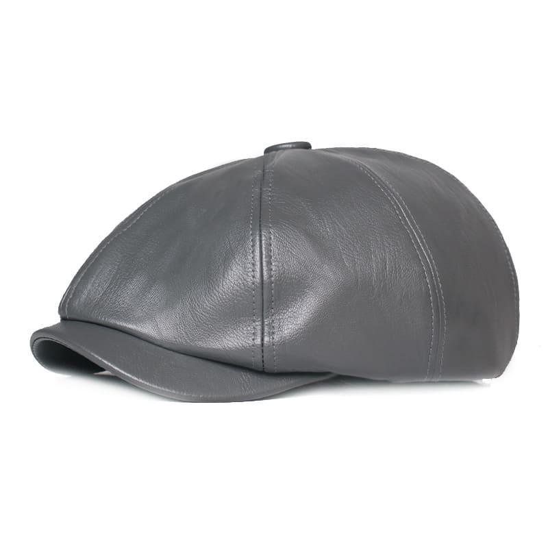 Blackpool Leather Newsboy Cap – Vegan Leather 8 Panel Classic Hat