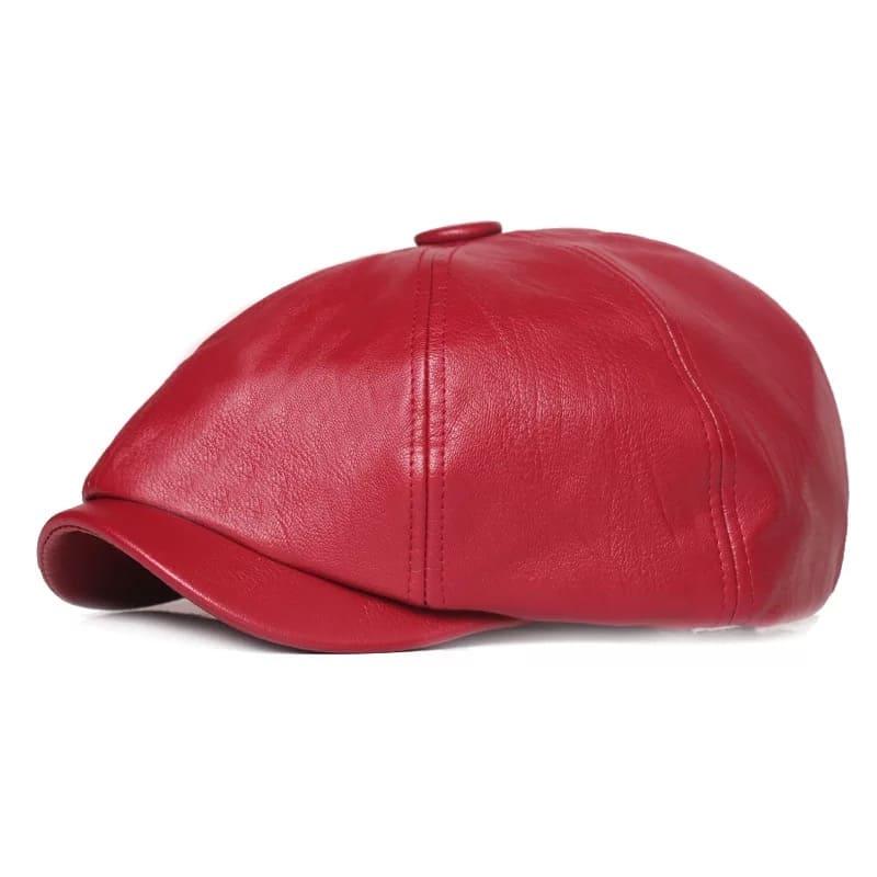 Blackpool Leather Newsboy Cap – Vegan Leather 8 Panel Classic Hat