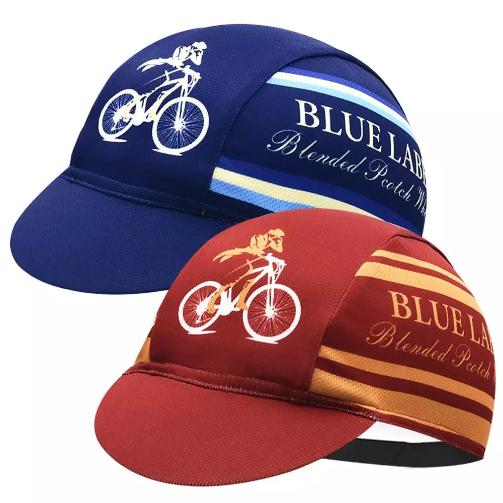 Blue Label Vintage Cycling Cap Breathable Acrylic Knit Lightweight Performance