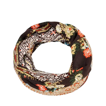 Boho Floral Snood Beanie Chic Cozy Knit Accessory - Urban Caps