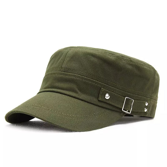 Bordeaux Cotton Army Cap – Military Cadet Style Hat