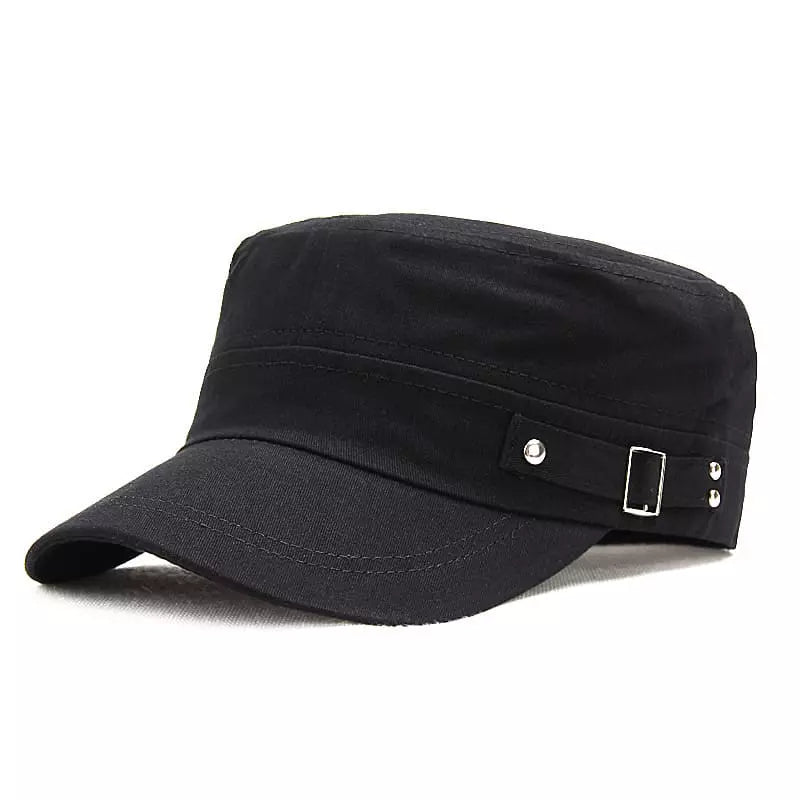 Bordeaux Cotton Army Cap – Military Cadet Style Hat
