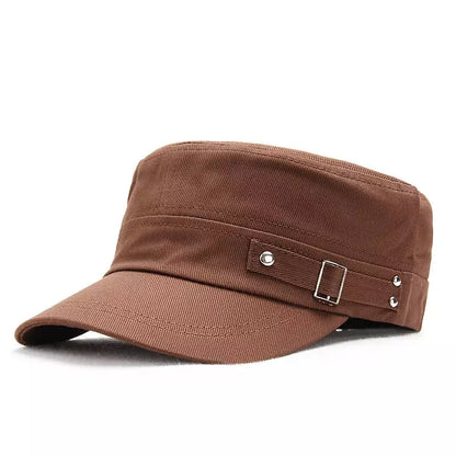 Bordeaux Cotton Army Cap – Military Cadet Style Hat