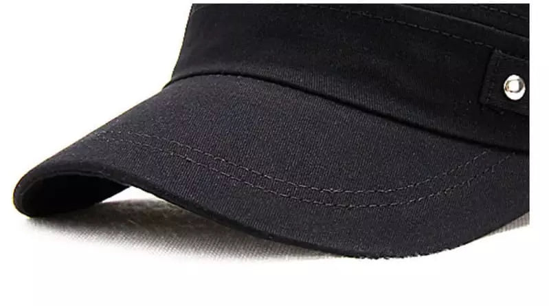 Bordeaux Cotton Army Cap – Military Cadet Style Hat