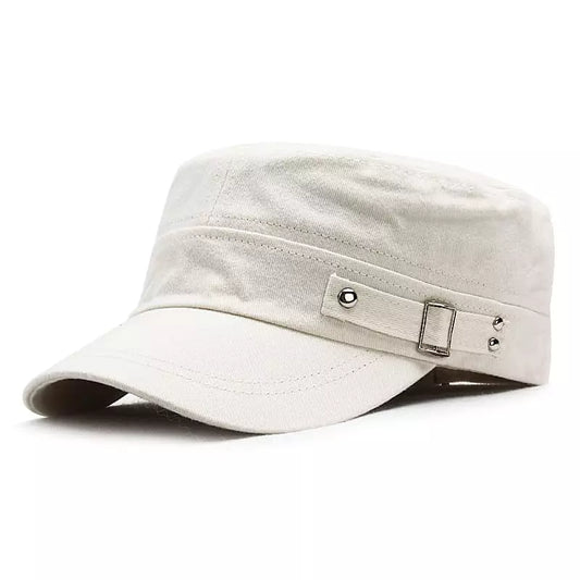 Bordeaux Cotton Army Cap – Military Cadet Style Hat