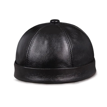Boston Genuine Leather Docker Cap – Premium Brimless Fisherman Hat