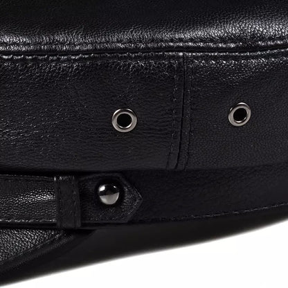 Bouillon Genuine Leather Sailor Cap - Classic Nautical Style With Soft Linen Lining