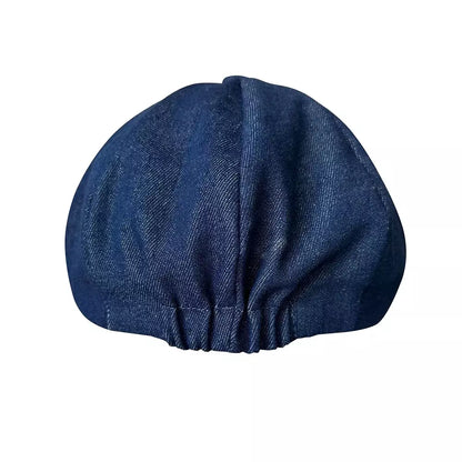 Bourget Vintage Blue Newsboy Cap - Timeless Blue Cap For Versatile Casual Daily Style
