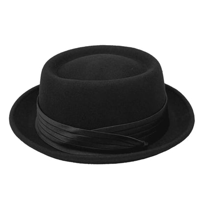 Bremen Wool Porkpie Hat - Timeless Wool Porkpie Hat for Smart Casual Style Refined Look
