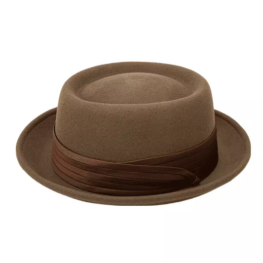 Bremen Wool Porkpie Hat - Timeless Wool Porkpie Hat for Smart Casual Style Refined Look
