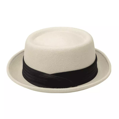Bremen Wool Porkpie Hat - Timeless Wool Porkpie Hat for Smart Casual Style Refined Look
