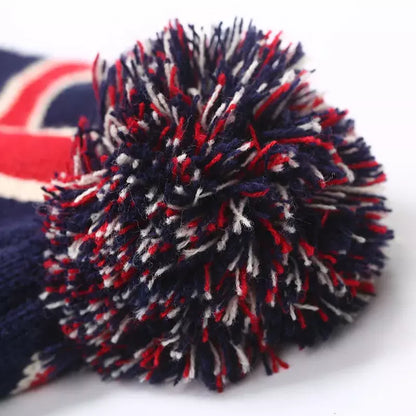British Flag Pom-Pom Beanie For Stylish Cold Weather - Urban Caps