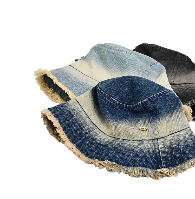 Brookland Faded Denim Bucket Hat - Casual Denim Accessory