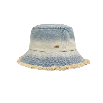Brookland Faded Denim Bucket Hat - Casual Denim Accessory