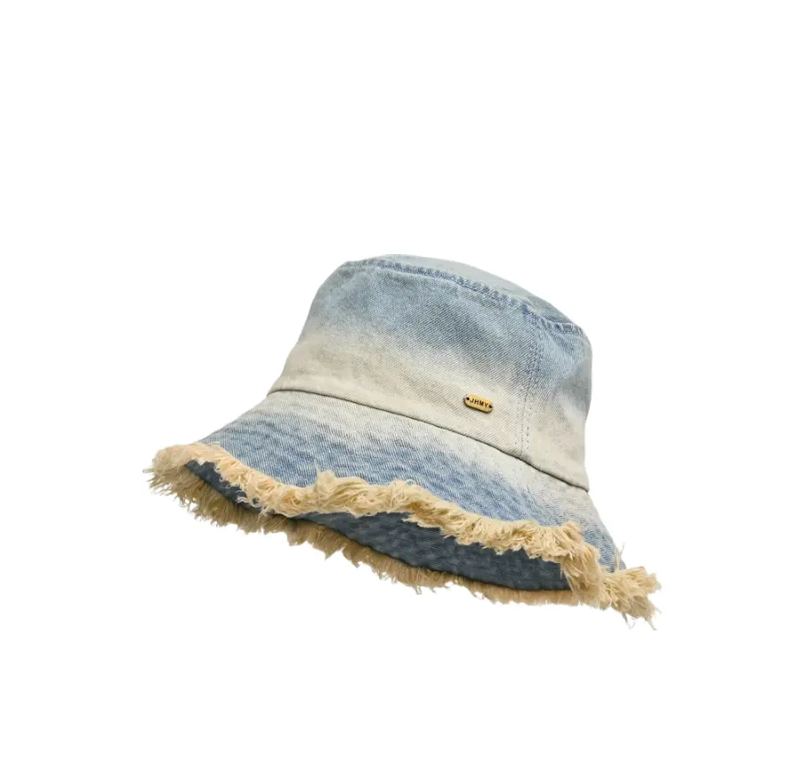 Brookland Faded Denim Bucket Hat - Casual Denim Accessory