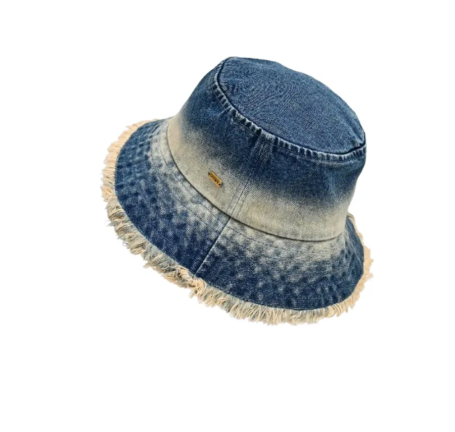 Brookland Faded Denim Bucket Hat - Casual Denim Accessory