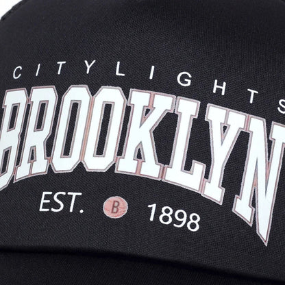 Brooklyn Black Trucker Cap - Casual Urban Style With Brooklyn Flair For Daily Use
