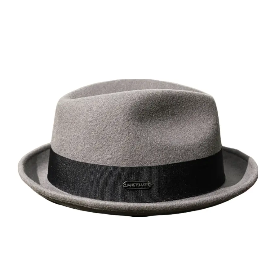 Brunner Feather Wool Fedora Hat - Classic Wool Fedora With Feather Accent For Casual Style