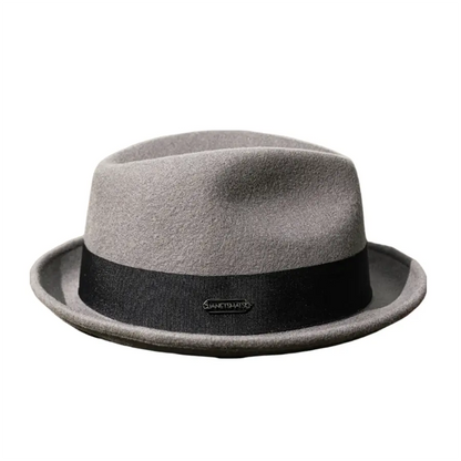 Brunner Feather Wool Fedora Hat - Classic Wool Fedora With Feather Accent For Casual Style