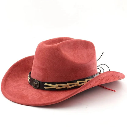Bullhead Suede Cowboy Hat – Vegan Western Style Adjustable Hat