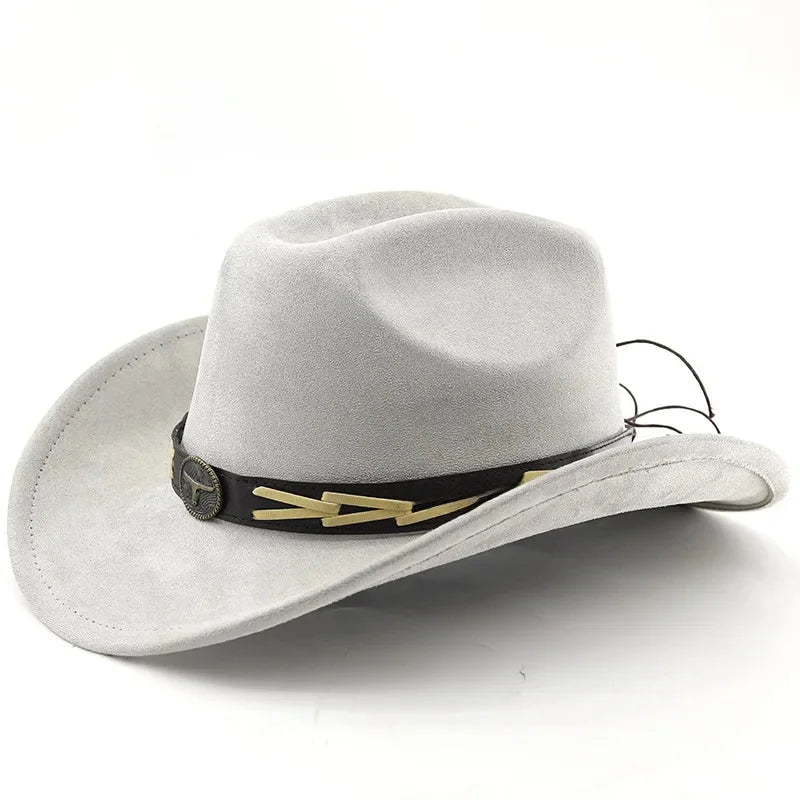 Bullhead Suede Cowboy Hat – Vegan Western Style Adjustable Hat