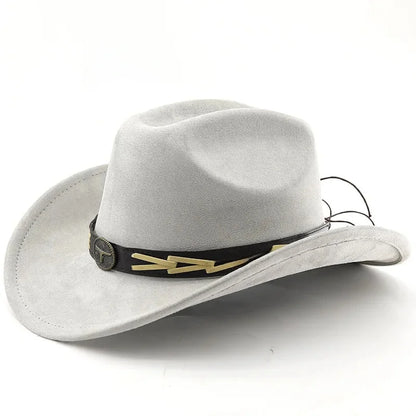Bullhead Suede Cowboy Hat – Vegan Western Style Adjustable Hat