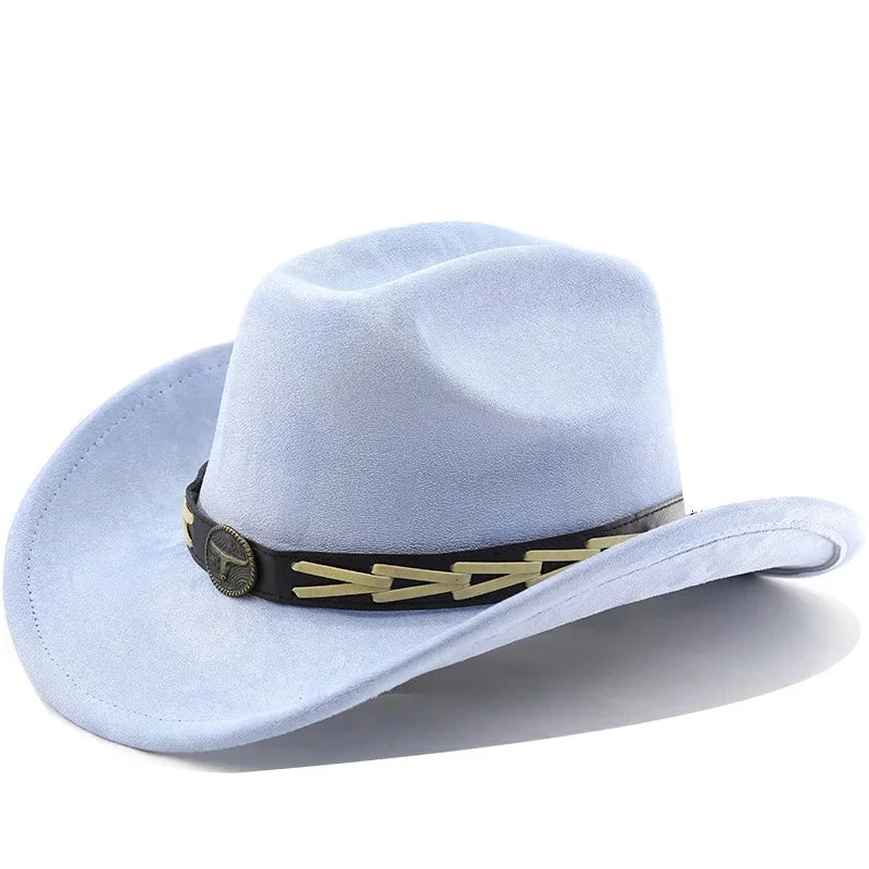 Bullhead Suede Cowboy Hat – Vegan Western Style Adjustable Hat