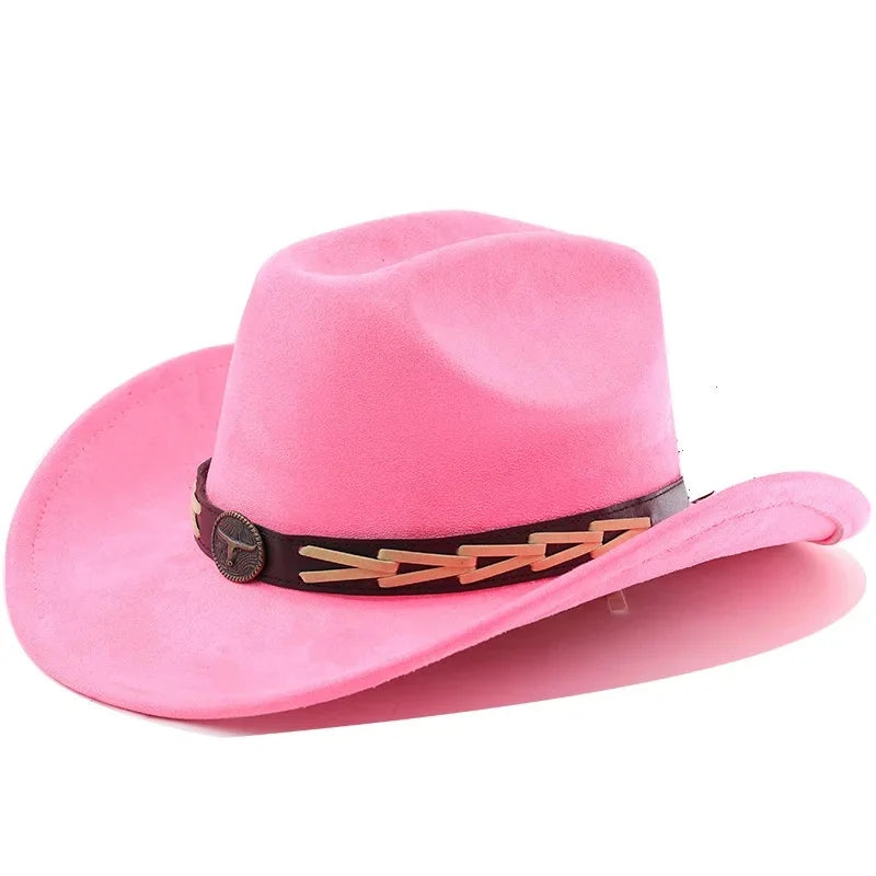 Bullhead Suede Cowboy Hat – Vegan Western Style Adjustable Hat