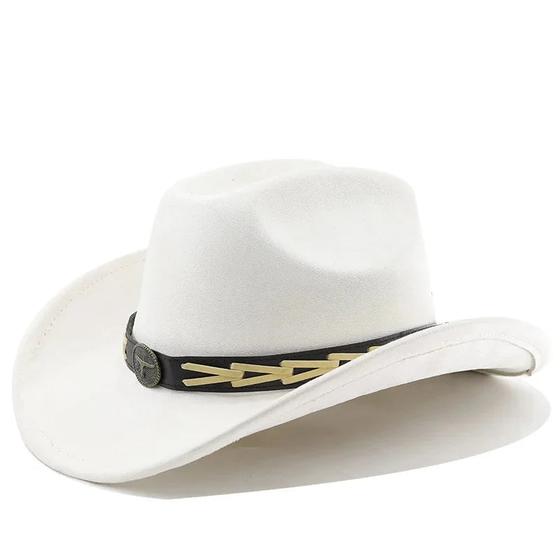 Bullhead Suede Cowboy Hat – Vegan Western Style Adjustable Hat