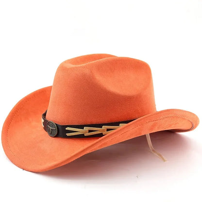 Bullhead Suede Cowboy Hat – Vegan Western Style Adjustable Hat