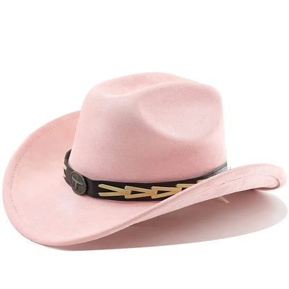 Bullhead Suede Cowboy Hat – Vegan Western Style Adjustable Hat