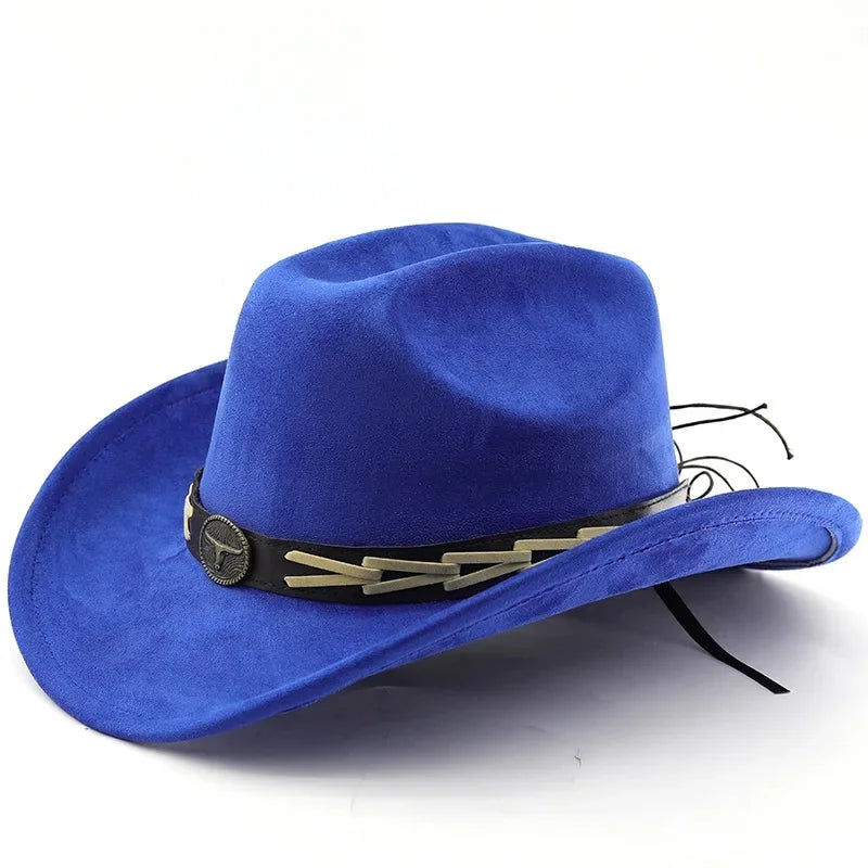 Bullhead Suede Cowboy Hat – Vegan Western Style Adjustable Hat