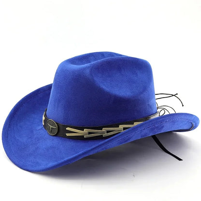 Bullhead Suede Cowboy Hat – Vegan Western Style Adjustable Hat