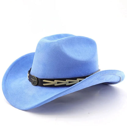 Bullhead Suede Cowboy Hat – Vegan Western Style Adjustable Hat