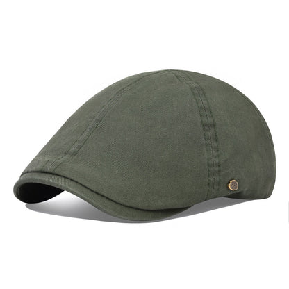 Cabbie 6 Panel Cotton Flat Cap – Classic Ivy Driving Hat