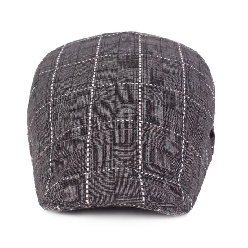 Campbell Plaid Cotton Flat Cap - Classic Plaid Styling For Casual Smart Versatility