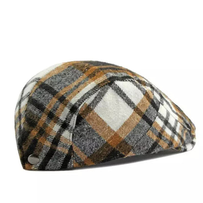 Camus Tartan Flat Cap - Classic Tartan Flat Cap For Smart Casual Outfits And Style