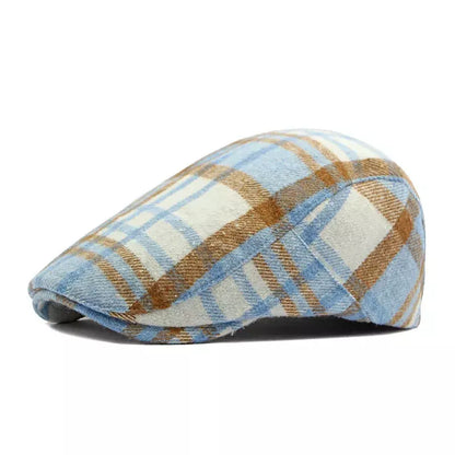 Camus Tartan Flat Cap - Classic Tartan Flat Cap For Smart Casual Outfits And Style