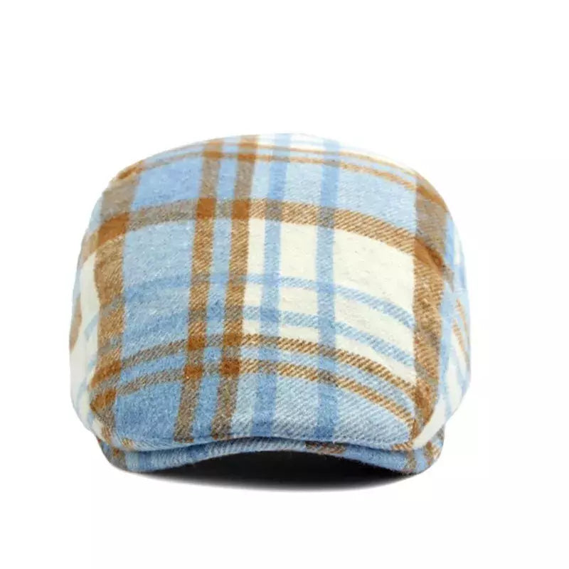 Camus Tartan Flat Cap - Classic Tartan Flat Cap For Smart Casual Outfits And Style