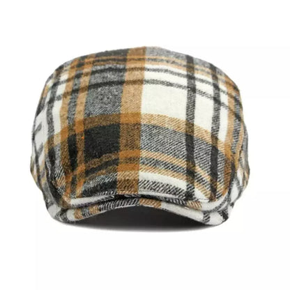 Camus Tartan Flat Cap - Classic Tartan Flat Cap For Smart Casual Outfits And Style