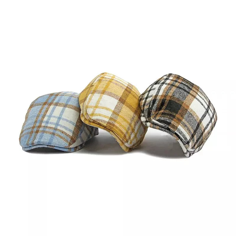 Camus Tartan Flat Cap - Classic Tartan Flat Cap For Smart Casual Outfits And Style