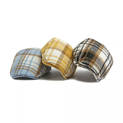 Camus Tartan Flat Cap - Classic Tartan Flat Cap For Smart Casual Outfits And Style
