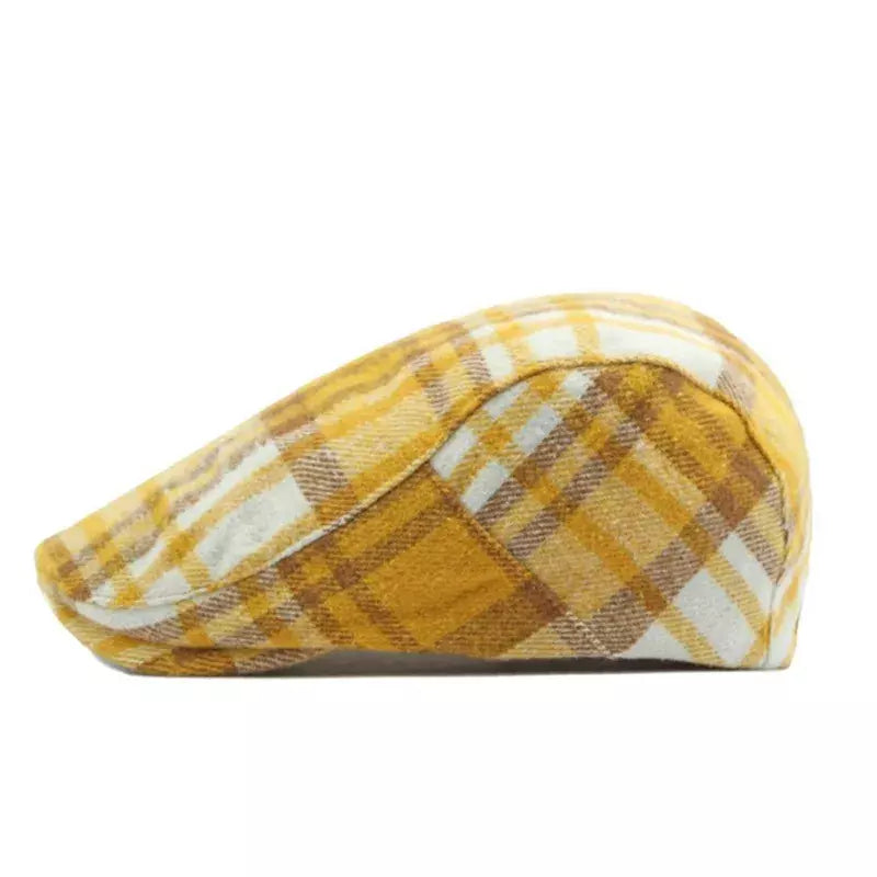 Camus Tartan Flat Cap - Classic Tartan Flat Cap For Smart Casual Outfits And Style