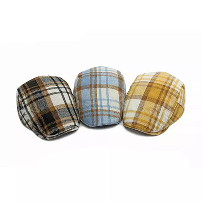 Camus Tartan Flat Cap - Classic Tartan Flat Cap For Smart Casual Outfits And Style