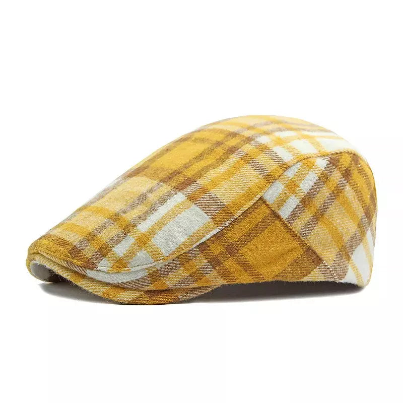 Camus Tartan Flat Cap - Classic Tartan Flat Cap For Smart Casual Outfits And Style