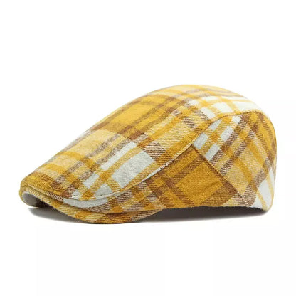Camus Tartan Flat Cap - Classic Tartan Flat Cap For Smart Casual Outfits And Style