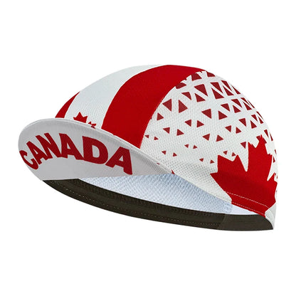 Canada Flag Cycling Cap Lightweight Acrylic With Adjustable Fit Moisture