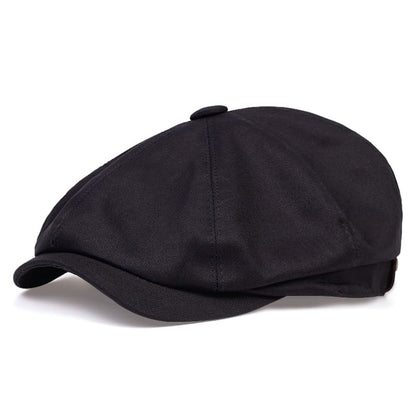 Cardiff Classic Newsboy Cap – Plain Cotton Flat Cap