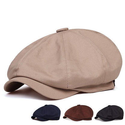 Cardiff Classic Newsboy Cap – Plain Cotton Flat Cap